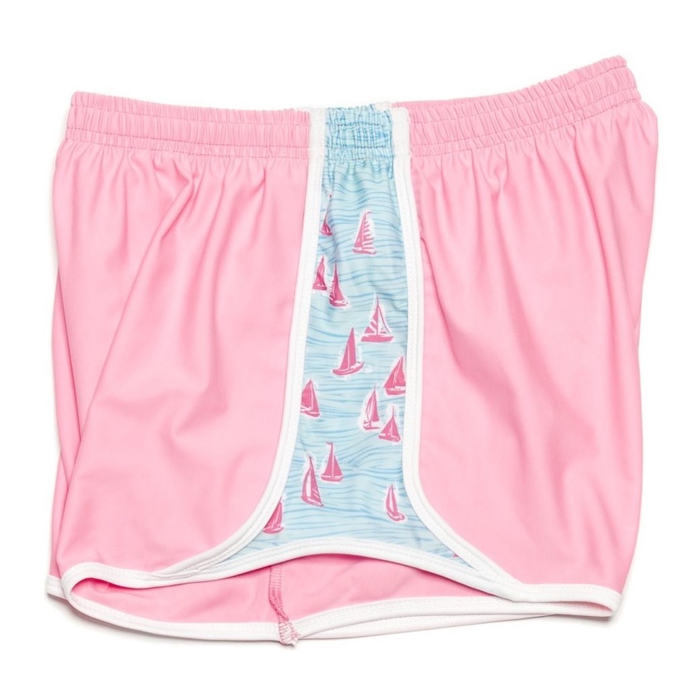 Krass and Co Athletic Shorts. Sailboat Pattern